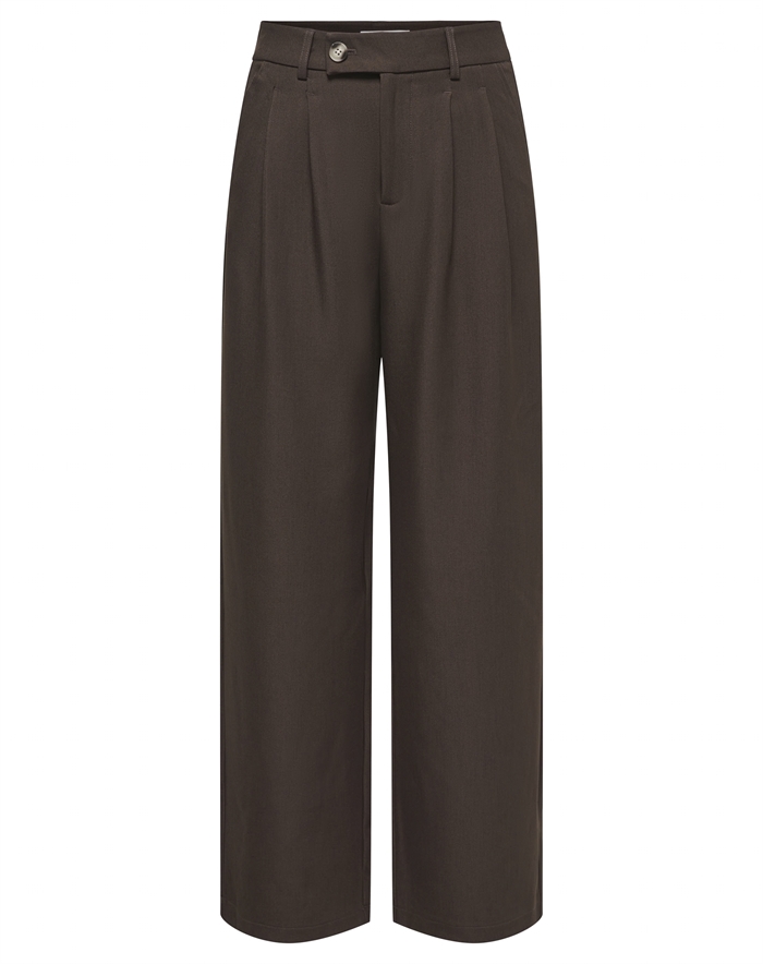 Only - ONLMiles Pleat Wide Bukser - Coffee Bean