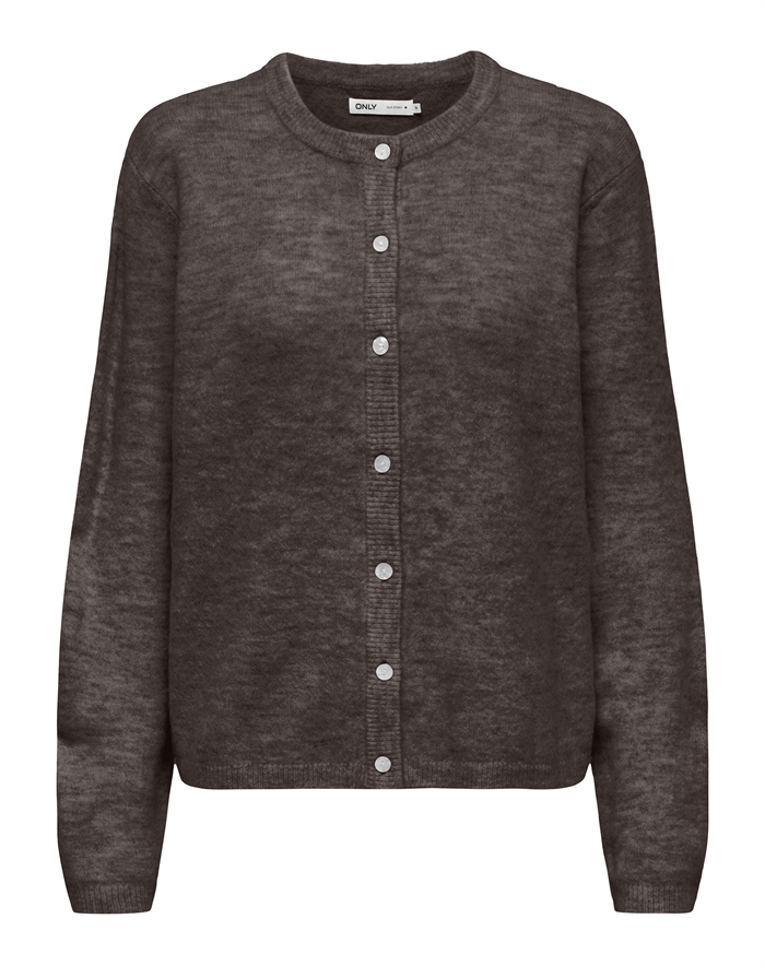  Only - ONLSimoni O-Neck Cardigan - Coffee Bean