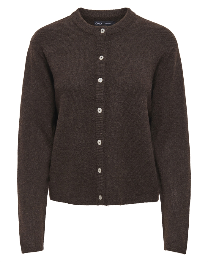 Only - ONLSimoni O-Neck Cardigan - Coffee Bean