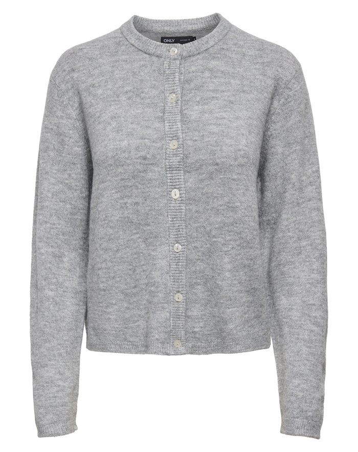 Only - ONLSimoni O-Neck Cardigan - Medium Grey Melange