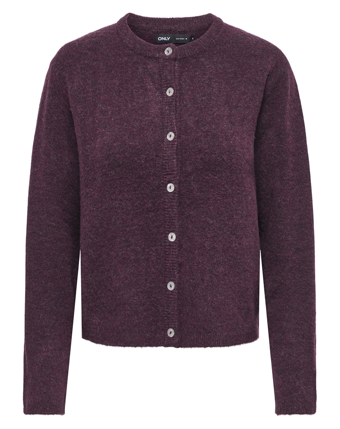 Only - ONLSimoni O-Neck Cardigan - Mauve Wine