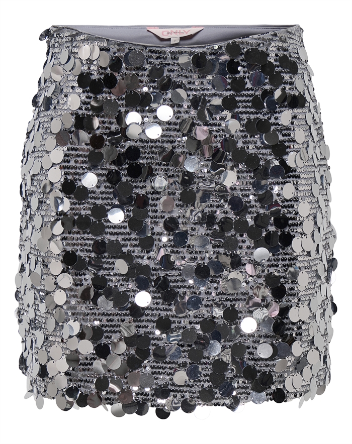Only - OnlJadel Sequins Nederdel - Silver