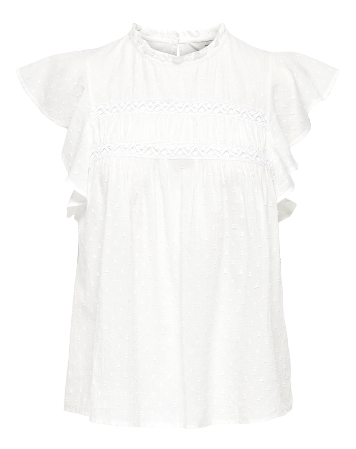 Only - Katti Dobby Top - Cloud Dancer