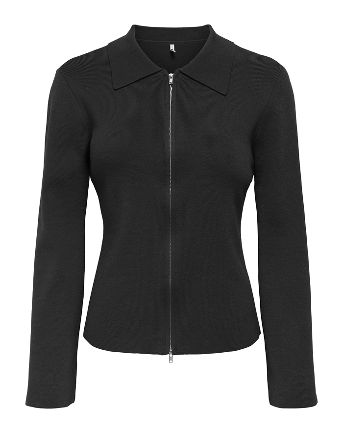  Only - ONLAndrea Zip Polo Cardigan - Black 