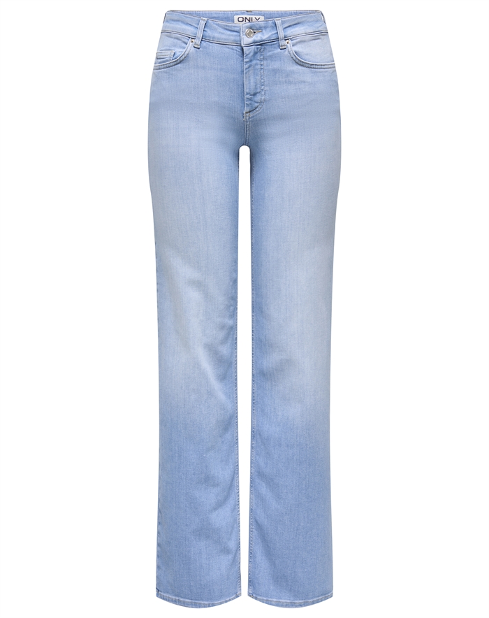 Only - ONLBlush Mid Straight Jeans - Light Blue Denim