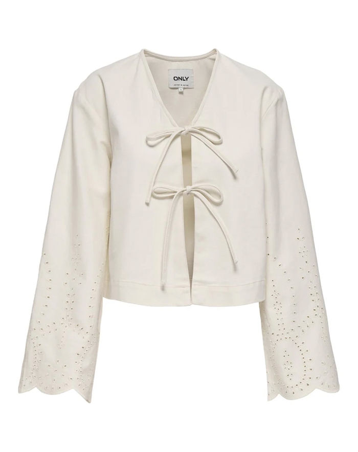 Only - ONLElsa Crochet Jakke - Cloud Dancer 