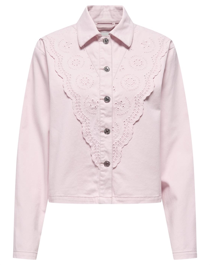 Only - ONLElsa Crochet Shirt Jakke - Pale Lilac