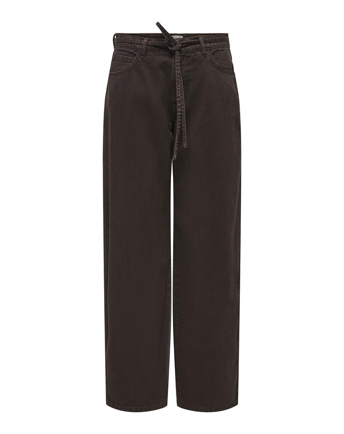 Only - ONLGianna Straight Brown Jeans - Dark Brown Denim