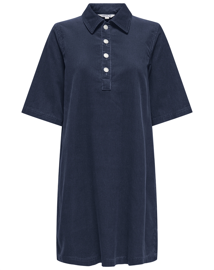 Only - ONLGry-Nessa Cord Kjole - Navy Blazer