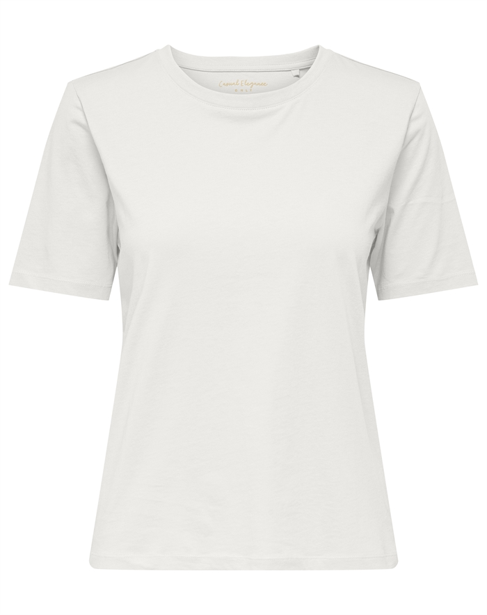 Only - ONLHappy O-Neck T-Shirt - Cloud Dancer