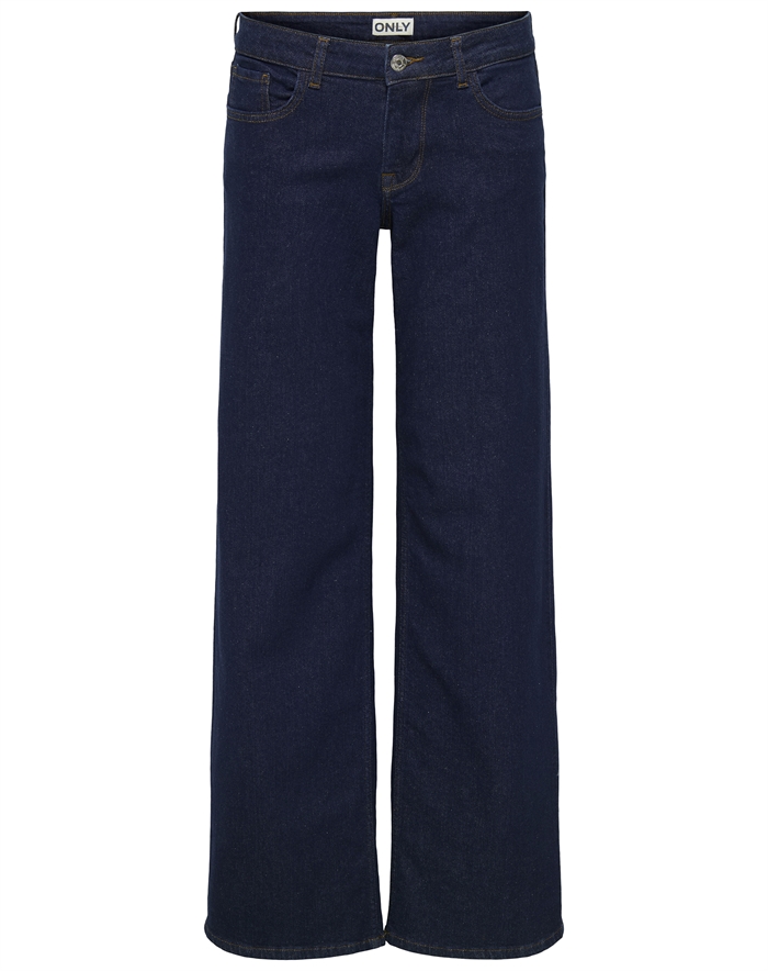 Only - ONLJudy LW Wide Jeans - Dark Blue Denim