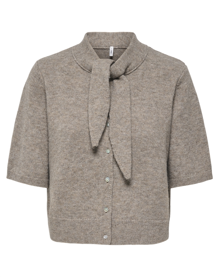 Only - ONLLana Scarf Detail Cardigan - Taupe Gray