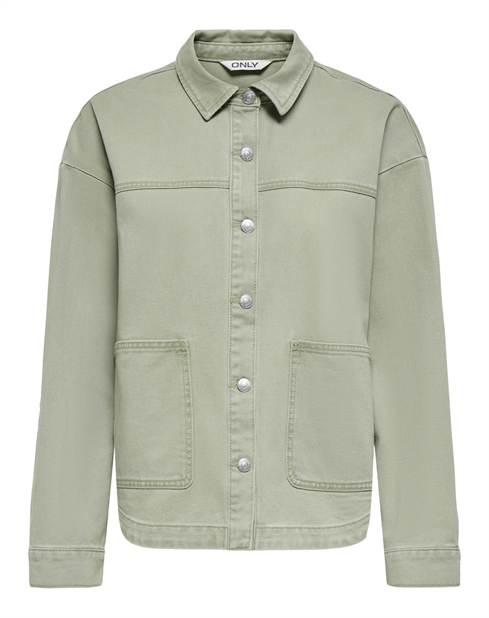 Only - ONLLara Denim Shacket Jakke - Laurel Wreath