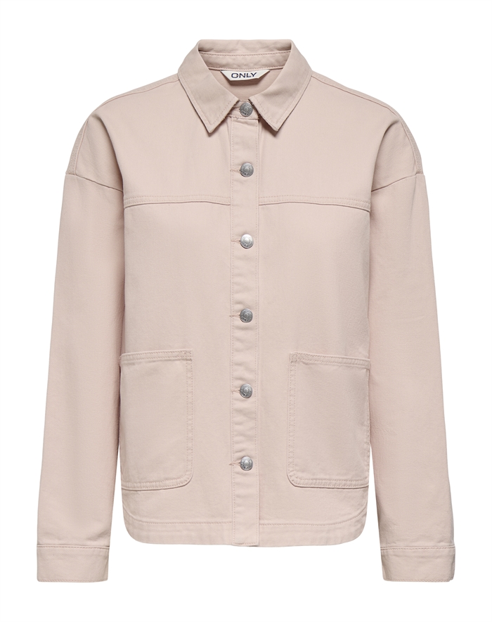 Only - ONLLara Denim Shacket Jakke - Sepia Rose