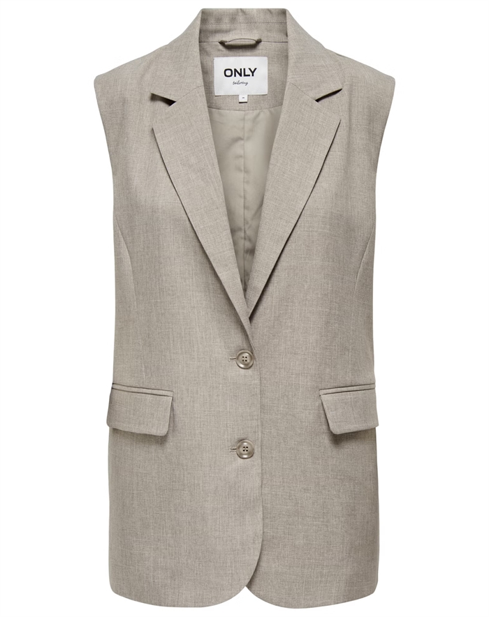 Only - ONLLinda Oversize Waistcoat - Fungi/ Melange