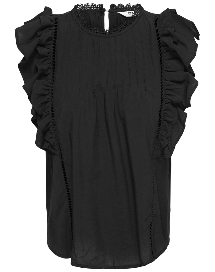 Only - ONLLuna Frill Top - Black