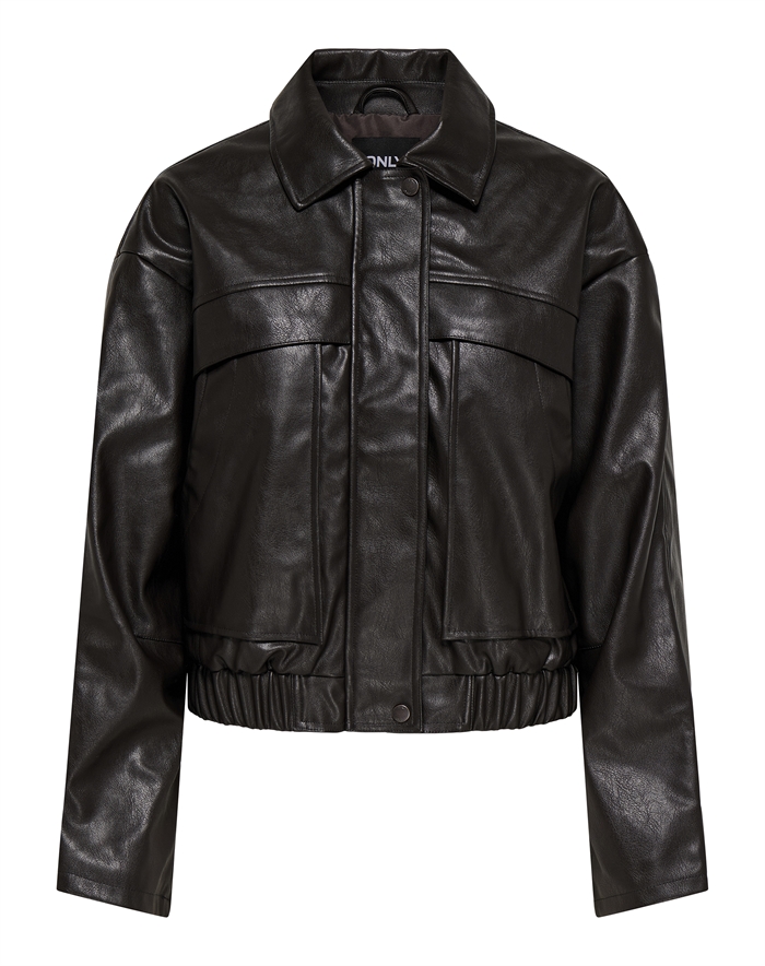 Only - ONLMelle Faux Leather Jakker - Chocolate Torte 