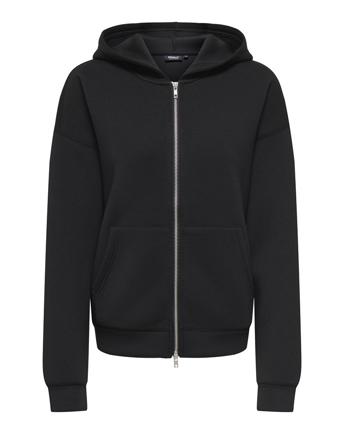 Only - ONLNaomi Two-Way Zip Hoodie - Black 