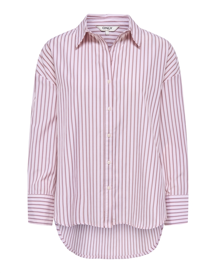 Only - ONLOregon Alva Regular Skjorte - Fuchsia Pink/Bourdeaux