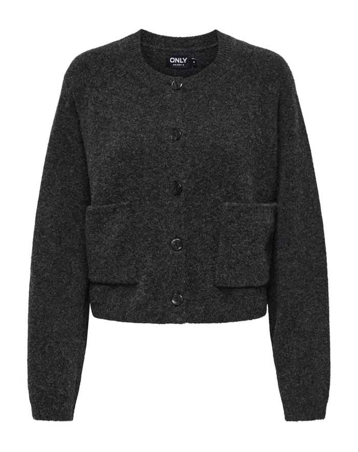 Only - ONLPiemonte Strik Cardigan - Dark Grey Melange
