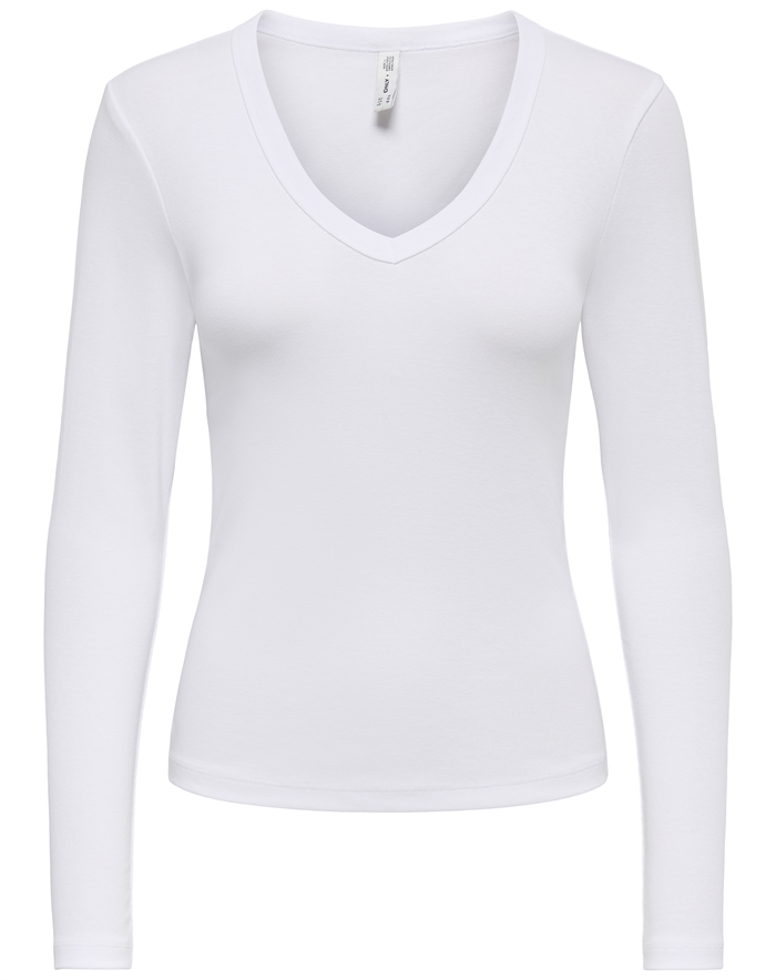 Only - ONLRiley V Neck Top - Cloud Dancer