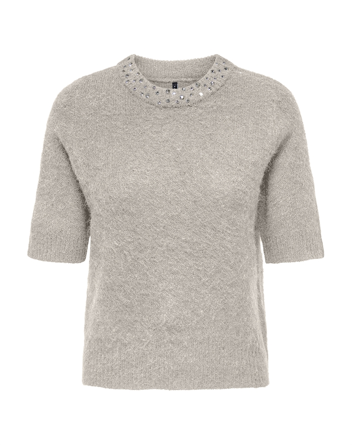  Only - ONLRina Life Rhinestone Bluse - Pumice Stone 
