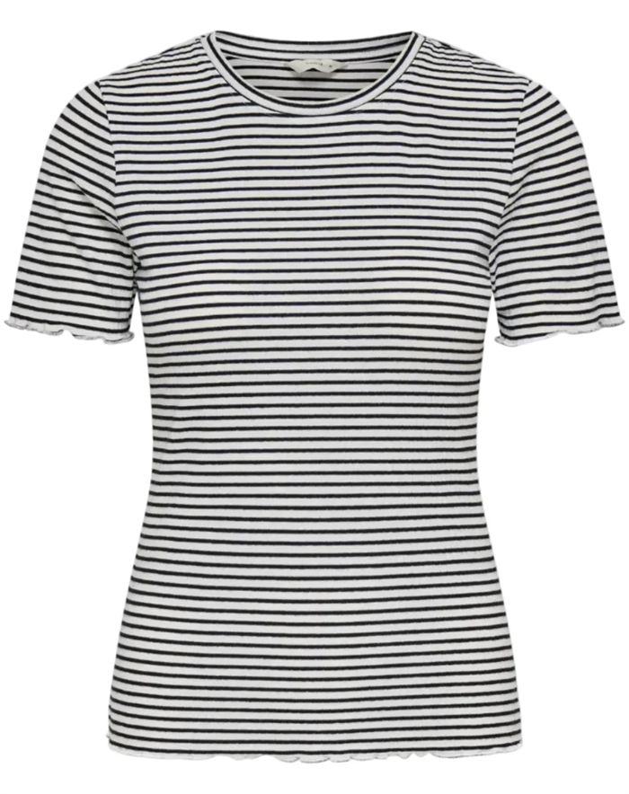 Only - ONLSaga O-Neck Top - Cloud Dancer/Black