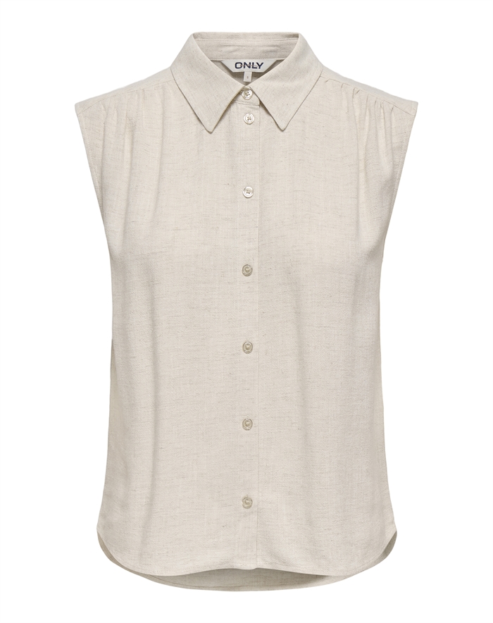 Only - ONLSiesta Linen Bluse - Moonbeam