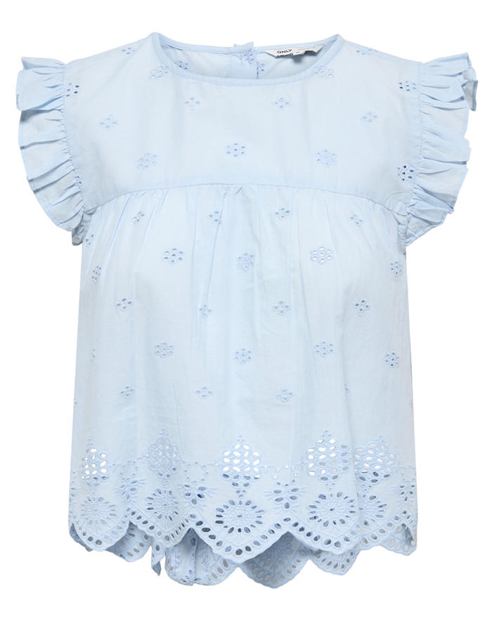 Only - ONLSilla Frill Top - Cashmere Blue