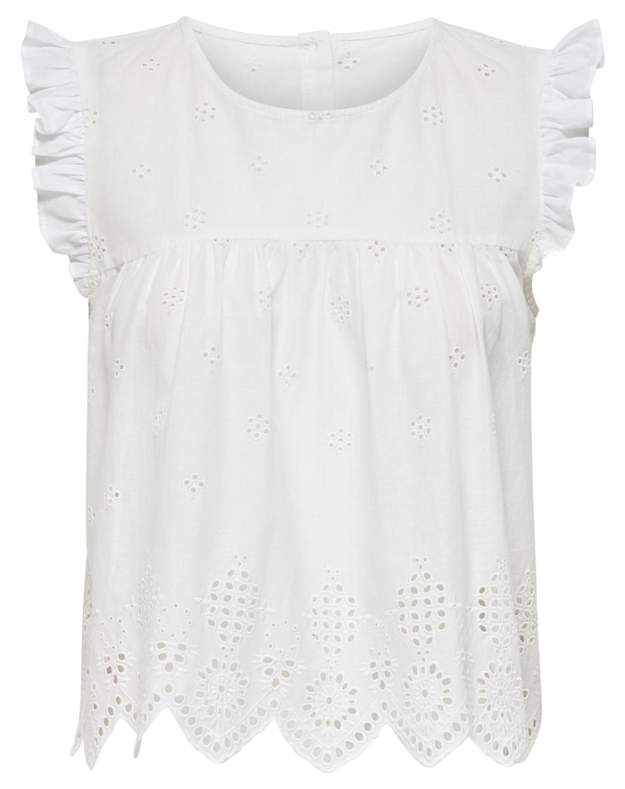 Only - ONLSilla Frill Top - Cloud Dancer