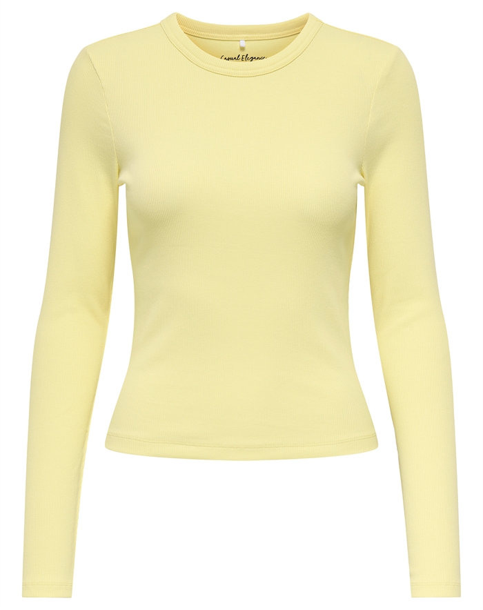 Only - ONLVal Life O-Neck Langærmet Top - Sunlight