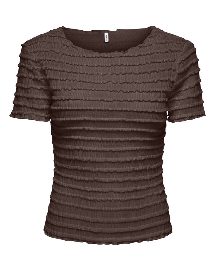 Only - ONLVera O-Neck Smock Top - Chocolate Martini 