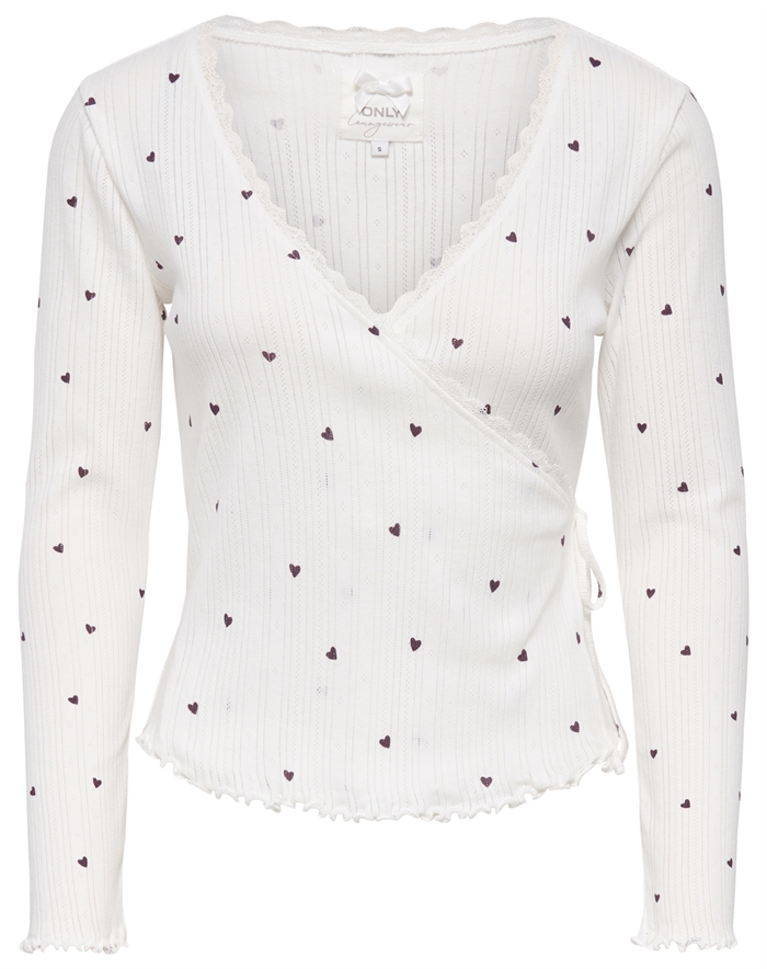 Only - ONLVips Wrap Cardigan - Cloud Dancer