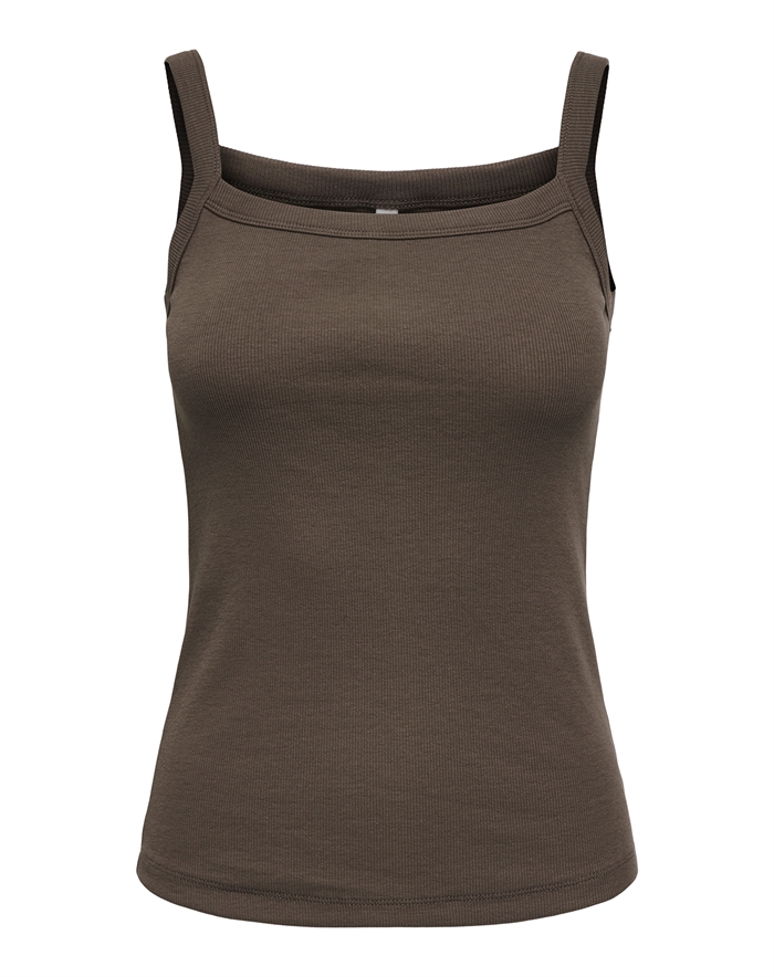 Only - ONLVira Rib Top - Chocolate Martini 
