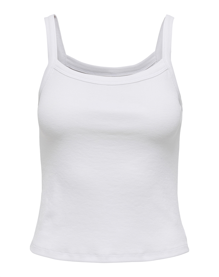 Only - ONLVira Rib Top - White 