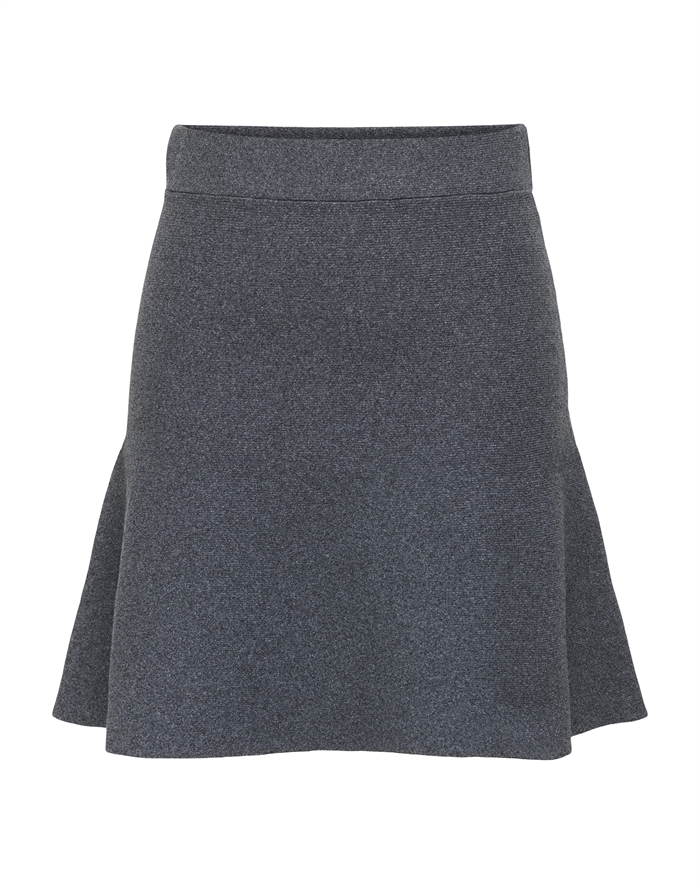 Only - OnlAma Life Skater Nederdel - Medium Grey Melange