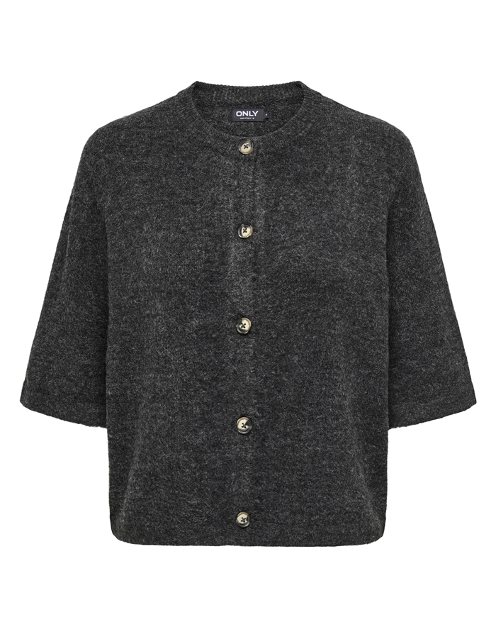Only - OnlCamilla Strik Cardigan - Dark Grey Melange