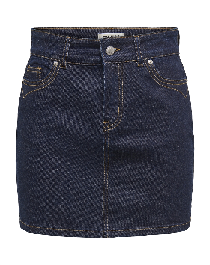 Only - OnlJuicy HW Western Short Nederdel - Dark Blue Denim