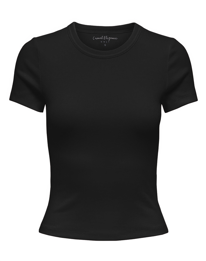 Only - Onlval Life O-Neck T-Shirt - Black 