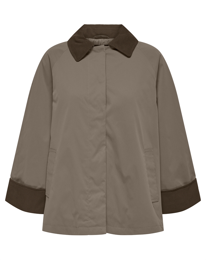 Only - Orchid Mix Cordoroy Parka Jakke - Walnut/Chocolate