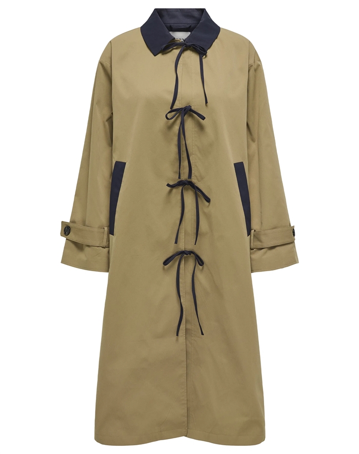 Orchid Long Bow Trenchcoat - Only