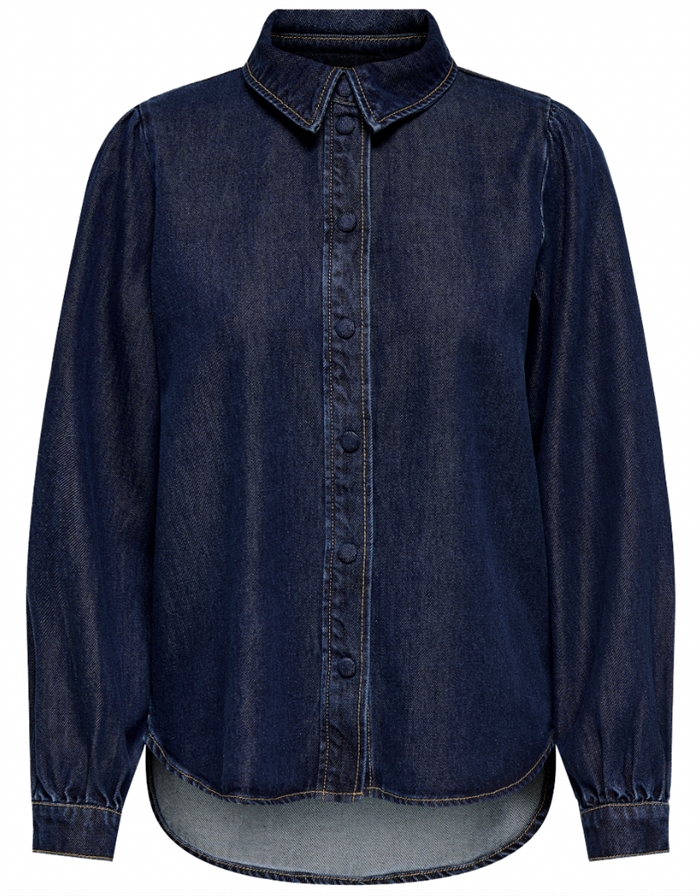 Only - Julie Denim Skjorte - Dark Blue Denim