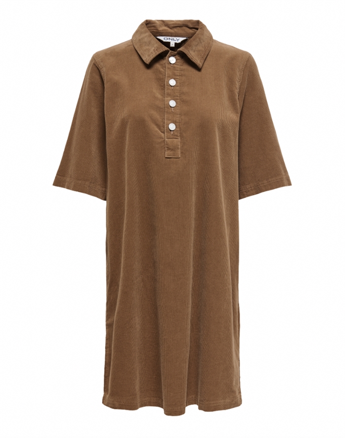 Only - ONlGry - Nessa Cord Kjole - Toasted Cocon