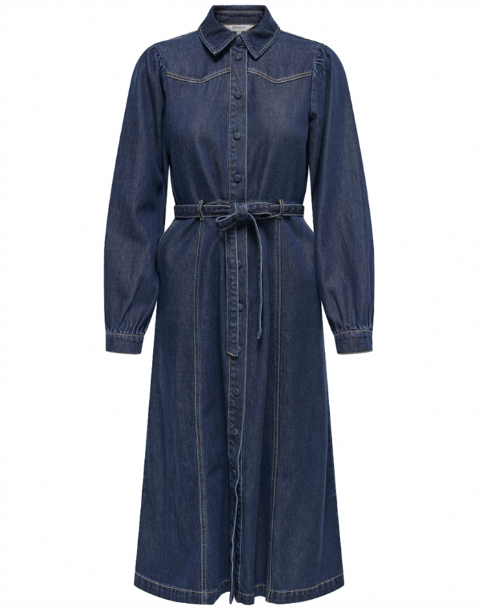OnlJulie Demin Kjole - Dark Blue Denim - Only
