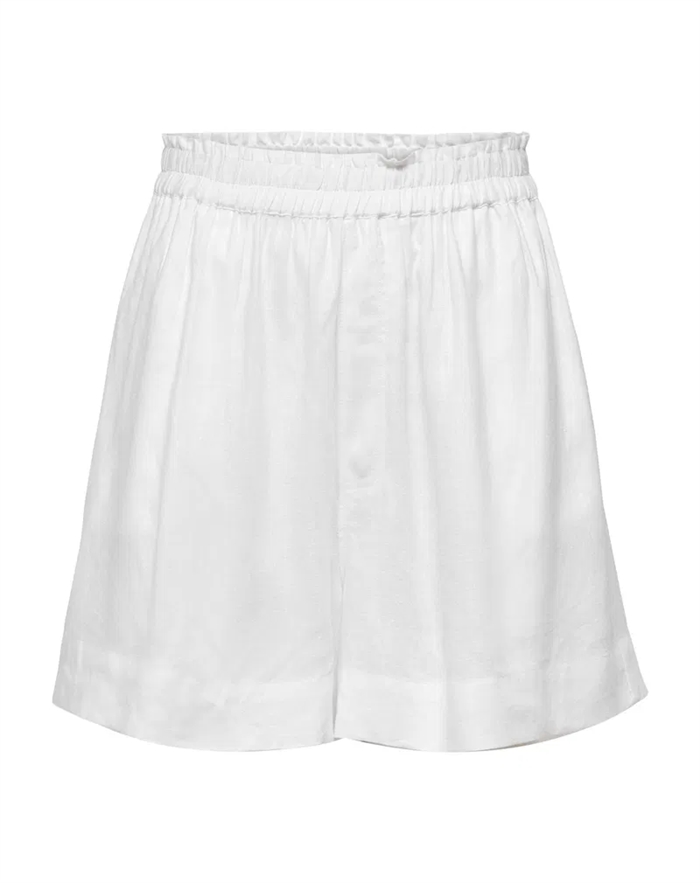 Only - Tokyo Linen Blend Shorts - Bright White 