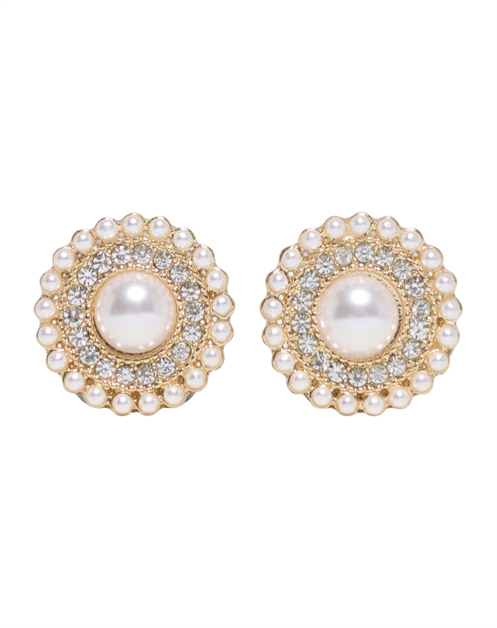 Only - ONLAvery Button Covers Accesories - Gold Colour/Pearls