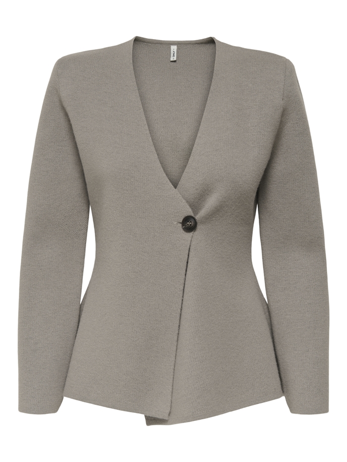 Only - ONLMyera Life LS Bomuld Cardigan - Moon Rock/Melange