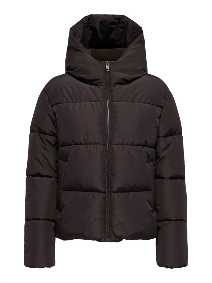 Only - ONLJuta Life Kort Puffer Jakke - Chocolate Torte