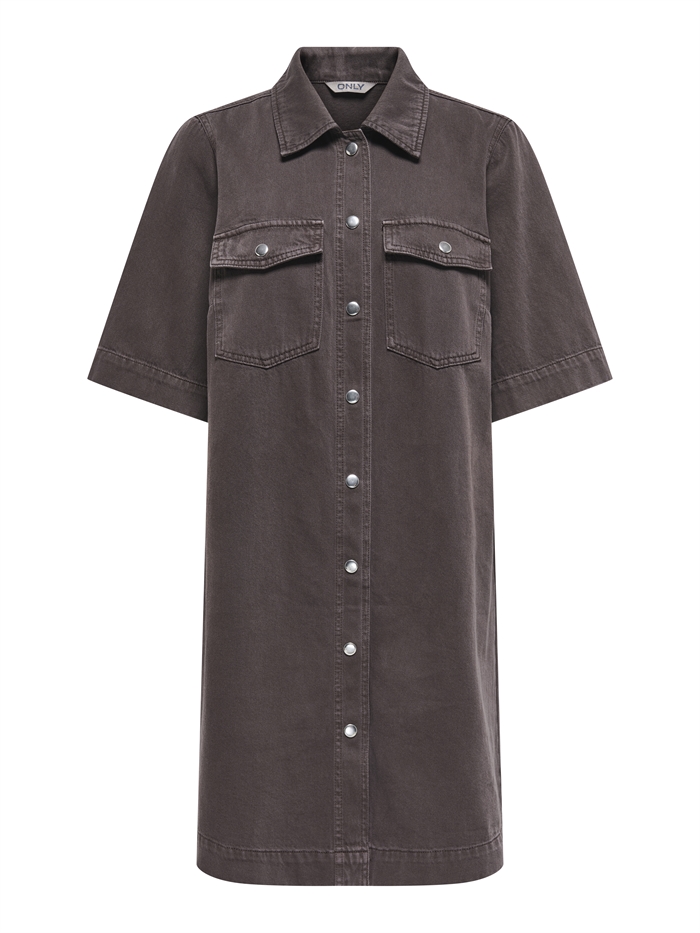 Only - ONLBelle - Silla Button Kjole - Seal Brown