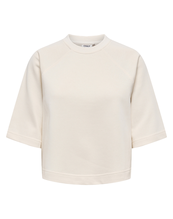 Only - ONLDasie 2/4 O-Neck Sweatshirt - Gardenia